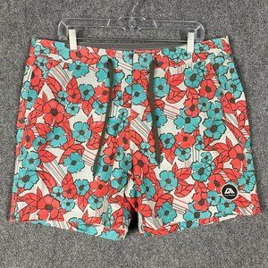 Allyance Board Shorts Men's Size 36 Hawaiian Floral Nylon Blend Adults